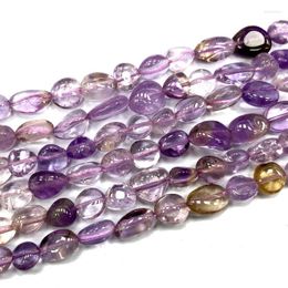 Loose Gemstones Natural Gemstone Purple Yellow Ametrine 8-10mm Irregular Stone Beads Charms Diy Women Bracelet Necklace For Jewelry Making