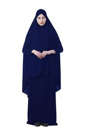 Ethnic Clothing 6pcs/bag 14colors Solid Colour Plain Prayer Hijab With Sleeve Long Skirt