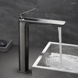Bathroom Sink Faucets Fashion Design High Quality Brass Faucet Artistic Basin Mixer Tap Cold Single Hole Copper Bath