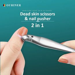 Cuticle Scissors High-quality Multifunction dead skin scissors Clippers Trimmer Nail Pusher Pedicure Stainless Steel Cutters Tool Idea Gift 231007