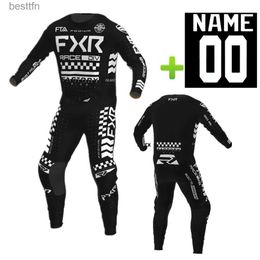 Others Apparel 2023 Black FXR Podium Gear Set Dirt Bike Clothes Off Road Motocross Set Motorcycle Clothing Breathable MX ComboL231007