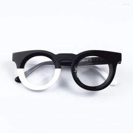 Sunglasses Evove Black-white Fashion Eyeglasses Glasses Frame Men Women Steampunk Reading Spectacles Eyewear Acetate Brand Thick Rim