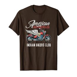 Vintage American Motorcycle Indian Bikers Old Club T-Shirt T-Shirt304z