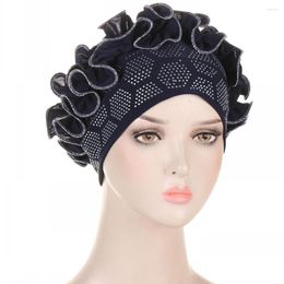 Ethnic Clothing 2023 Winter African Auto Gele Headtie Nigerian Wedding Muslim Turban Cap Arab India Hat Female Head Wraps Turbante Mujer