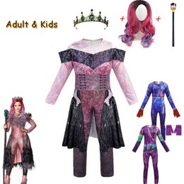 Descendants 3 Audrey Costume Girl Fantasia Halloween Costume for Kids Fancy Party Women Jumpsuit Evie Mal Cosplay Costumecosplay