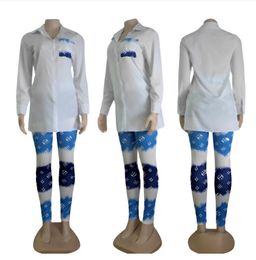 NEWS Women's Tracksuits Luxury brandLV Casual sports Suit Shirts pants 2 Piece Set designer Tracksuits J2903