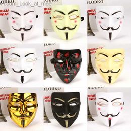 Party Masks 1PC Anonymous Carnival Steampunk Cosplay Costumes Anime Cosplay Mask for The Face Headwear Halloween Party Mask Props Q231009