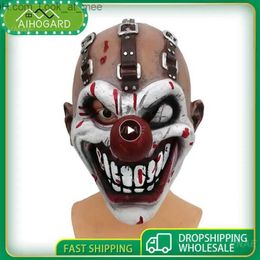 Party Masks Clown Mask Light Weight Emulsion The Party Realistic Versatile Mask Fear The Perfect Cosplay Accessory Creepy Latex Mask Q231007