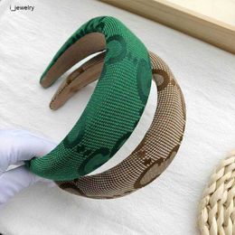 Letter Printing Headbands for Women Wide-brimmed Thicken Spring HairBands HeadWrap Cloth Fabric Headwear Street Fashion HeadScarf