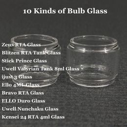 Fat Extend Replacement Bulb Glass Tube for Zeus Blitzen Stick Prince Valyrian ijust 3 Ello Bravo ELLO Duro Nunchaku DHL