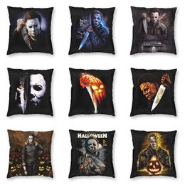 Pillow Michael Myers Halloween Horror Movie Square Throw Case Home Decor 3D Printing Cover For Sofa Fashion Pillowcover
