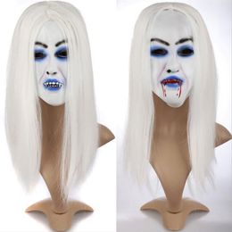 Cosplay Wig Scary Mask Banshee Ghost Halloween Costume Accessories Costume Wig Party Masks273u