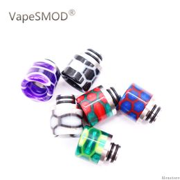 Epoxy Resin SS Drip Tip 810 510 Thread Snake Skin Wave Wide Bore Mouthpiece Stainless Steel Drip Tips Tank