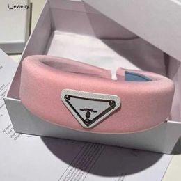 Famouse Brand Triangle Letter Headband Candy Color Women Girl Letter Hairband Hair Accessories High Quality Cotton HairBands