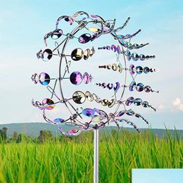 Garden Decorations Magical Metal Windmill Outdoor Wind Spinners Patio Lawn Courtyard Decor Lover Collectors Kids Birthday Gift Drop De Dhh4L