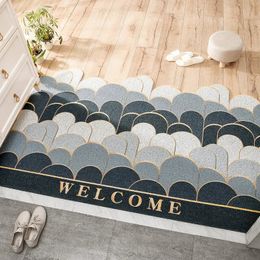 Carpets Stair Hallway Non-Slip Entrance Doormats Pvc Welcome Pastoral Carpets Beautiful Scenery Rugs For Door Home Bathroom Mat Customi 231006