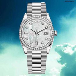Authentic Diamond Watch Rolaxs Watches moissanite ice out watch mens womens designer Automatic Mechanical day date 40mm Stainless Steel diamond bezel waterpr HB03