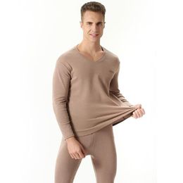 Long Johns Mens Plus Size 7XL Thermal Underwear Suit Long Underwear Cotton Thermals Winter Warm Clothes for Men Striped Solid248w
