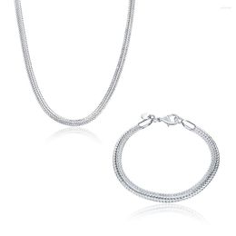 Necklace Earrings Set Fashion Silver Plated For Women Classic Jewelry Low Price Sell Trendy Schmuck -