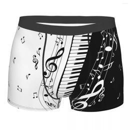 Underpants Minimalistic Piano Keys Men Boxer Briefs Music Pattern Art Highly Breathable Underwear High Quality Print Shorts Gift Idea