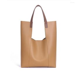 Evening Bags MS Luxury Leather Woman Bag Unique Design French Style Lady Handbag Daily Purses Shoulder Casual Tote Chic Black Big 2023