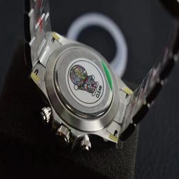 40mm 12 2m orologio da uomo 904L Lunetta in acciaio PULITO versione di alta qualità 4130 movimento automatico orologi da uomo cronografo 116500 montre DE 245C