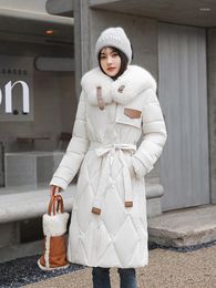 Trench da donna MEILLY DOLPHIN Cappotto invernale trapuntato imbottito in cotone da donna Abbigliamento Collo in pelliccia grande Parka da neve Piumino lungo caldo con