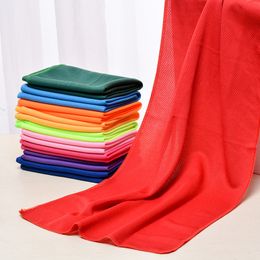 Portable Mini Silica Gel Set Cold Towel 100% Polyester Fibre Outdoor Cooling Cool Towel Fitness Running Speed Dry Towel