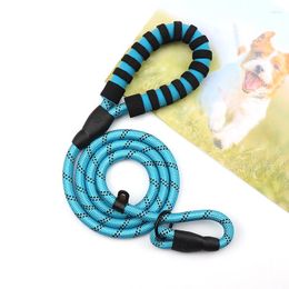 Dog Collars Colour Handle Leash Nylon Reflective Pet P Chain For Small Medium Large Dogs Training Walking