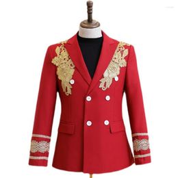 Men's Suits Mens Blazers Jackets Wedding Red Studio Po Pography Korea Group Performance Costume Stage Einteiler Ropa Formal Homb