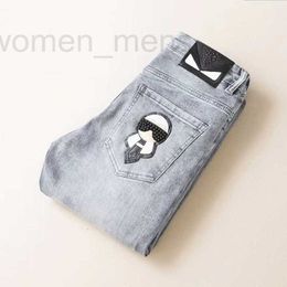 Men's Jeans designer Designer men's jeans fashion ladies little monster slim small feet straight casual pants M12R