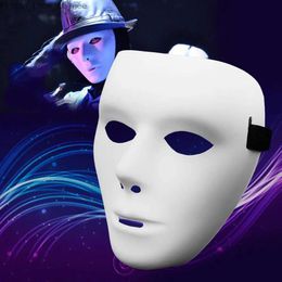 Party Masks Halloween PVC Mask Knight Ghost Dance White Hip-hop Mask Ghost Step Dance Masquerade Cosplay Party Masks Q231007
