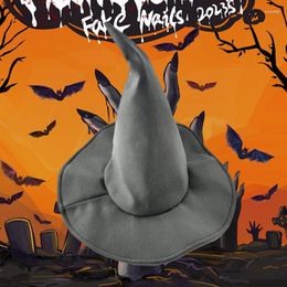 Berets Halloween Witch Hats Party Costume Accessory Grey Hanging Wizard Hat Floating Porch Yard Decoration