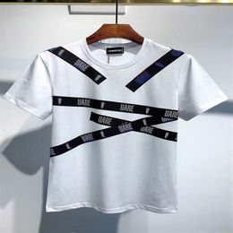 DSQ PHANTOM TURTLE Men's T-Shirts Mens Designer T Shirts Black White Back Cool T-shirt Men Summer Italian Fashion Casual Stre242i