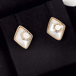 2022 Top quality Charm dangle stud earring with diamond and rhombus shape for women wedding Jewellery gift have box stamp PS7149284U