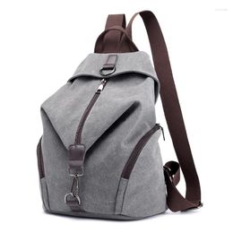 School Bags Fashion Canvas Female Backpack Multifuction Casual For Teenager Girls 2023 Summer Women Large Capacity Shoulder Bag