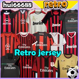 Retro MILANS Soccer Jersey 2002 03 04 05 06 07 09 2010 11 12 13 14 15 HALLER PIRLO SHEVCHENKO BAGGIO CRUYFF MARLEY BERGHUIS AC Men uniform