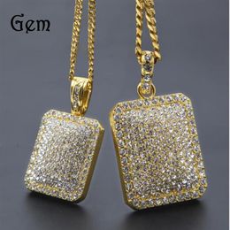 Mens Hip Hop Gold Chain Fashion Jewellery Full Rhinestone Pendant Necklaces Gold Filled Hiphop Zodiac Jewellery Men Cuban Chain Neckla247p
