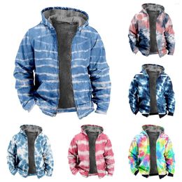 Men's Jackets Fall Casual Jacket Male Autumn And Winter Printing Hooded Pocket Zipper Plus Hiking Coat Men Womens With Hood