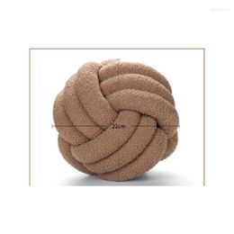 Pillow Creative S Korean Solid Colour Plush Twist Pillows Knot Round Special-Shaped Retro Home Halloween Decor