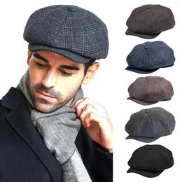 Berets Beret Hat British Style Classic Retro Sboy Hats For Men Universal Cap Leisure Sports Vintage