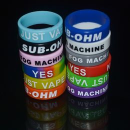 23mm*7mm*1.5mm Silkprint Letter Colourful Silicone Ring Electronics Decorated Rings Welcome Custom OEM band