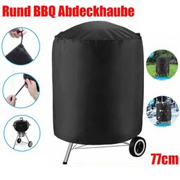 Dust Cover Round Protective CoverOutdoor Garden BBQ Grill Cover Courtyard Oven Waterproof Dust Cover Garden Terrace Oxford Cloth 231007