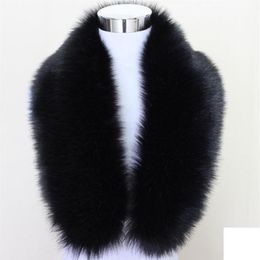 Fashion-n Unisex Faux Fox Fur Collar Scarf Shawl Neck Men Women Wrap Stole Scarves Faux Raccoon Fur Winter Collar246i