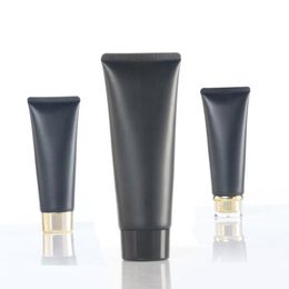 100ml black hose / gold black plastic cover cosmetic packaging empty bottle Facial Cleanser moisturizer bottle F1336 Okxak