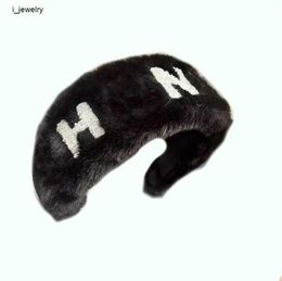 Fashion Letter Designer FUR Headbands For Women Girl Winter New Luxury Wool Winter Headband Outdoor Hairband