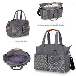 Evening Bags Portable One-shoulder Mommy Bag Printed Geometric Storage Pack With Pacifier Pocket Outdoor Travel Mother And Baby