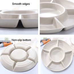 1Pc Food Storage Tray Nut Platter Candy Snacks Server Dish Divided Dried Fruit Snack Plate Appetiser Serving Platter For Party 1223588