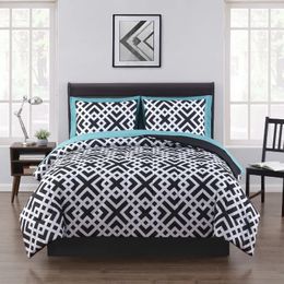 Bedding sets Mainstays Black Geometric 8 Piece Bed in a Bag Comforter Set With Sheets King 231007