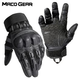 Five Fingers Gloves PU Leather Full Finger Tactical Touch Screen Army Hiking Cycling Training Climbing Airsoft Hunting Nonslip Mittens Men 231007